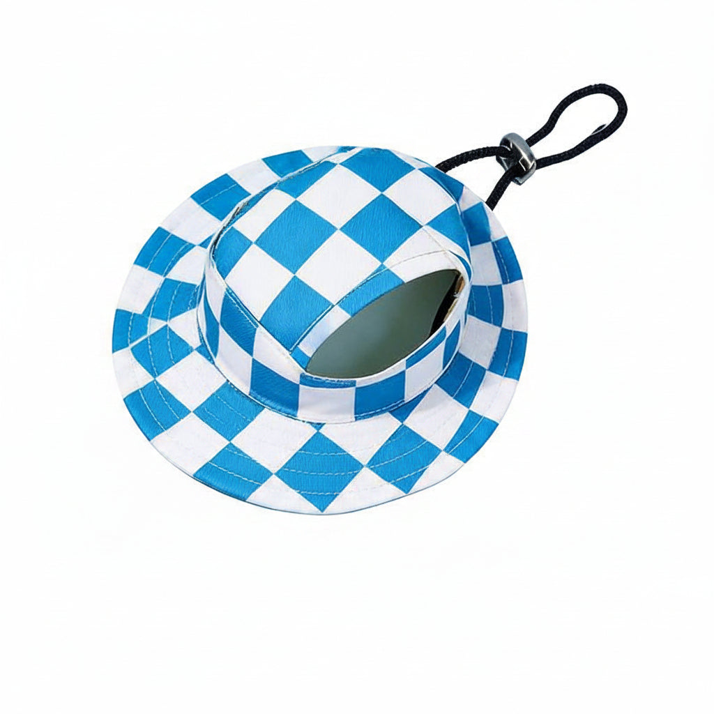 Cute Pet Sun Hat – Adjustable Outdoor Bucket Hat for Dogs & Cats
