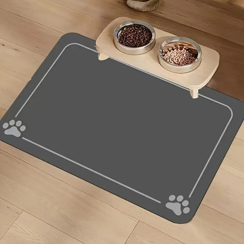 Dog & Cat Feeding Mat – Absorbent Bowl Mat for Mess-Free Meals STTM