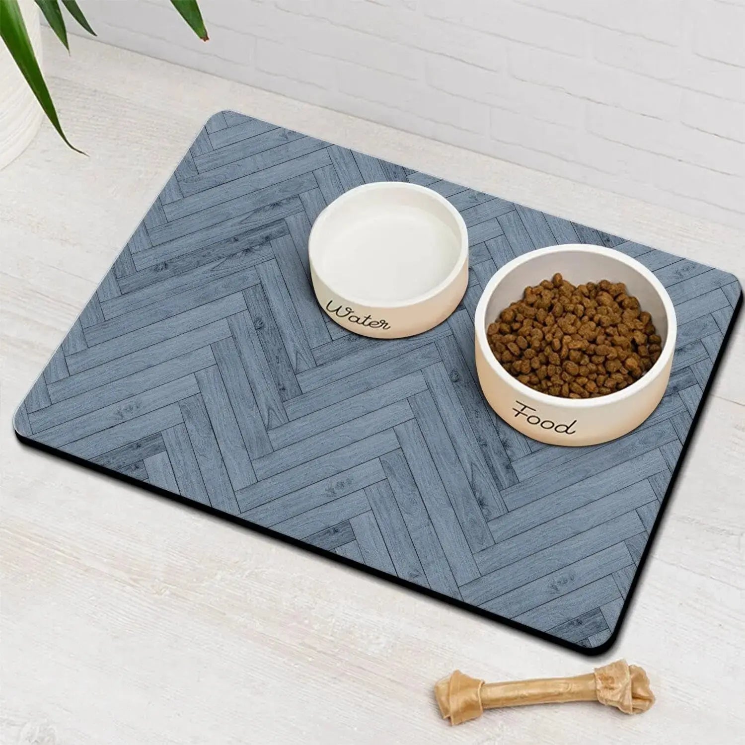 Dog & Cat Feeding Mat – Absorbent Bowl Mat for Mess-Free Meals STTM