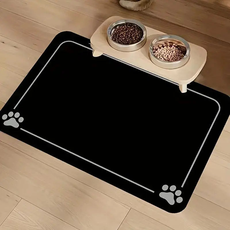 Dog & Cat Feeding Mat – Absorbent Bowl Mat for Mess-Free Meals STTM