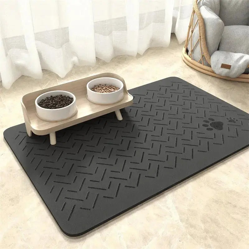 Dog & Cat Feeding Mat – Absorbent Bowl Mat for Mess-Free Meals STTM
