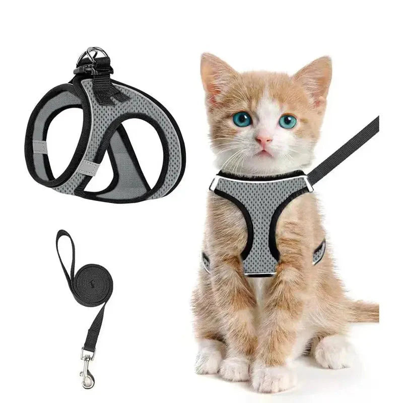 Breathable Adjustable Pet Harness &amp; Leash Set
