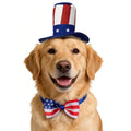 Patriotic USA Pet Hat & Bow Tie Set