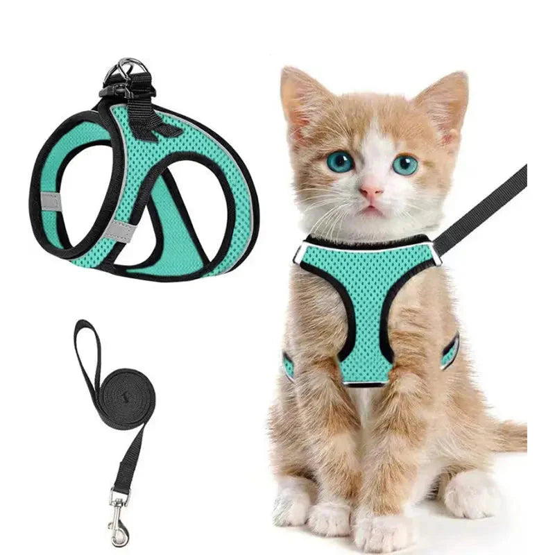 Breathable Adjustable Pet Harness &amp; Leash Set