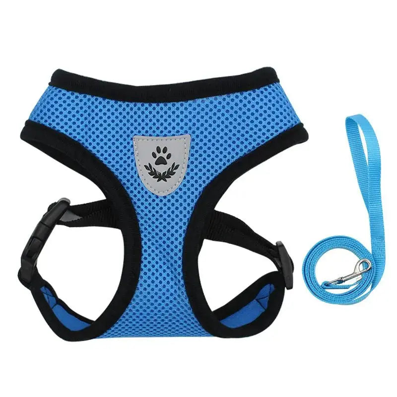 Pet Harness & Leash Set – Adjustable Reflective Harness for Dogs & Cats STTM