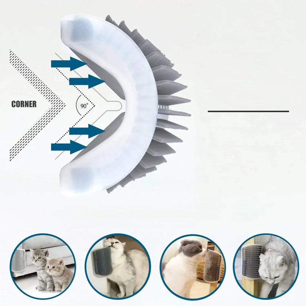 Self Grooming Pet Brush – Corner Massage Tool for Cats & Dogs STTM
