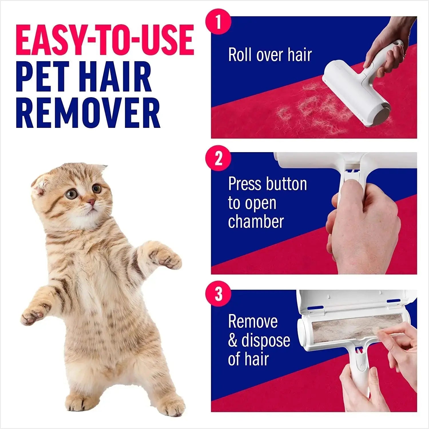 Pet Hair Cleaner – Portable Reusable Lint Remover Tool STTM
