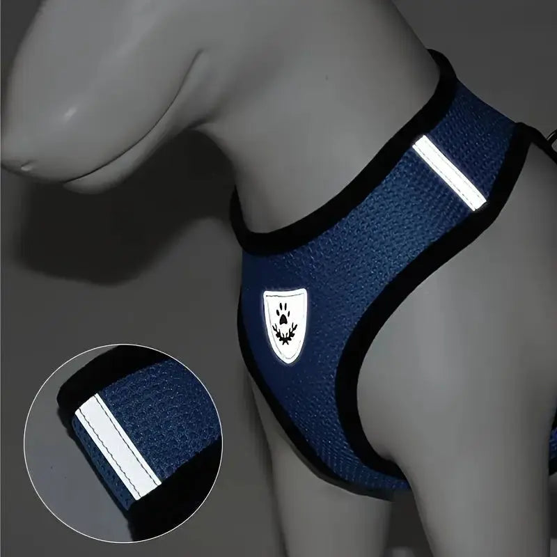 Pet Harness & Leash Set – Adjustable Reflective Harness for Dogs & Cats STTM