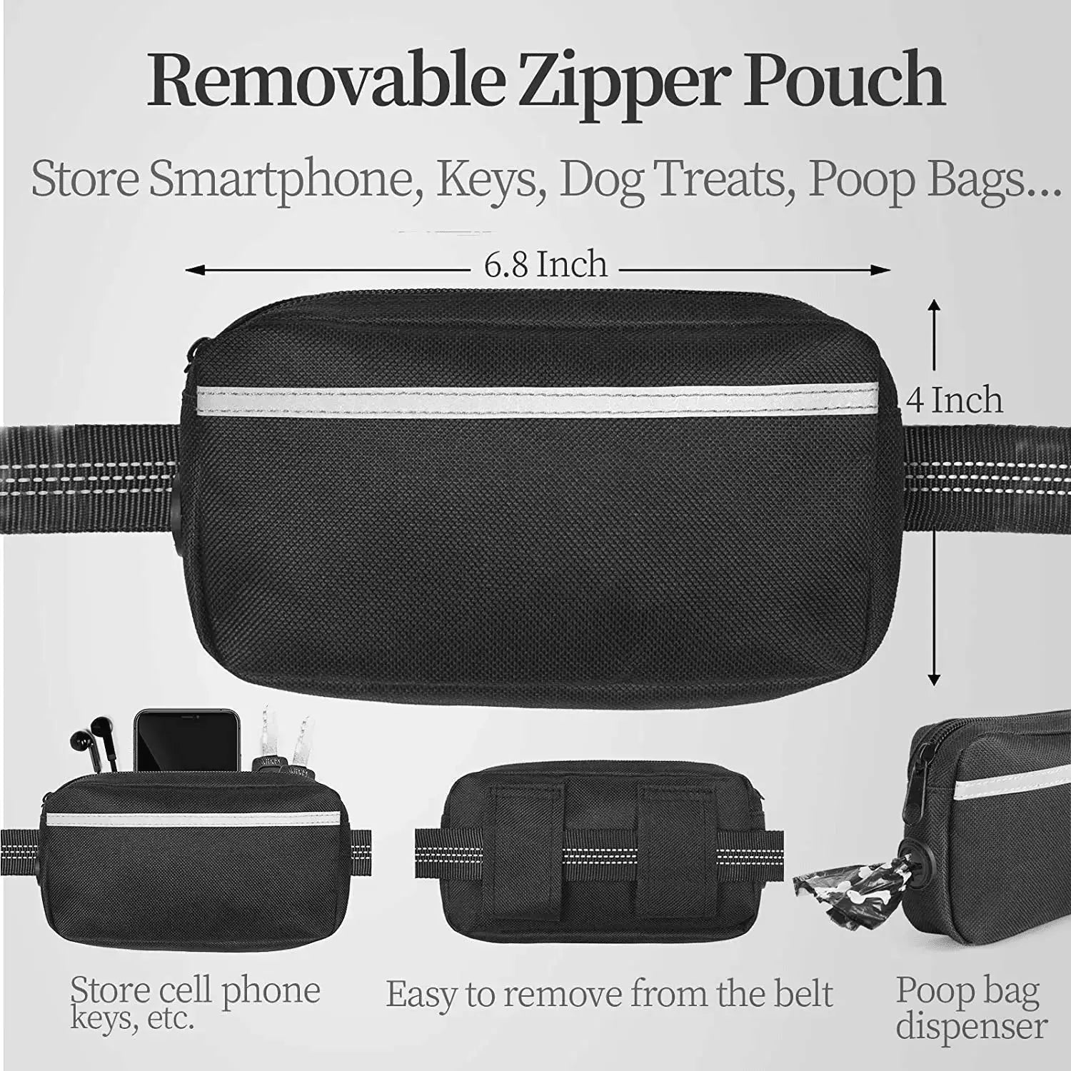Hands-Free Leash – Bungee Dog Leash with Storage Pouch & Soft Handles STTM