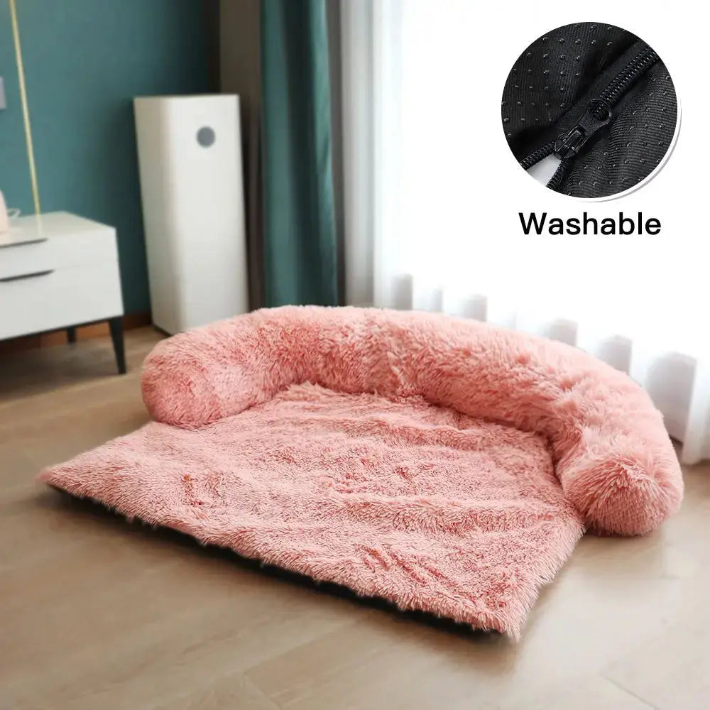 Pet Sofa Bed – Soft Plush Cushion & Blanket for Dogs & Cats STTM