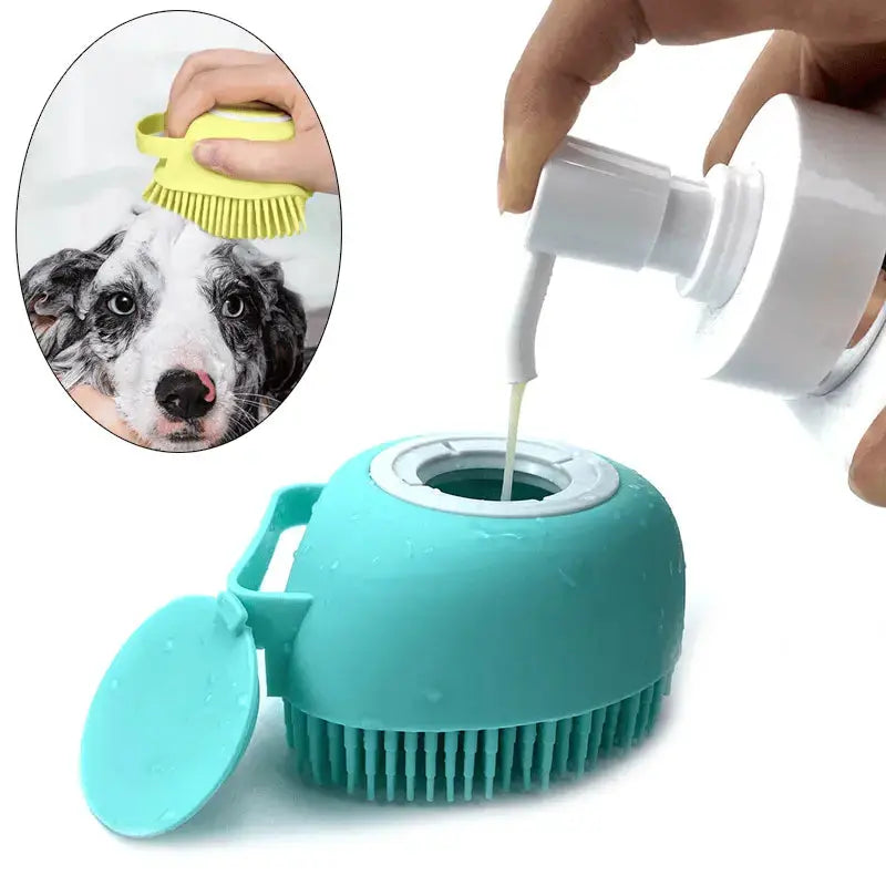 Dog Bath Brush – Silicone Shampoo Brush for Grooming STTM