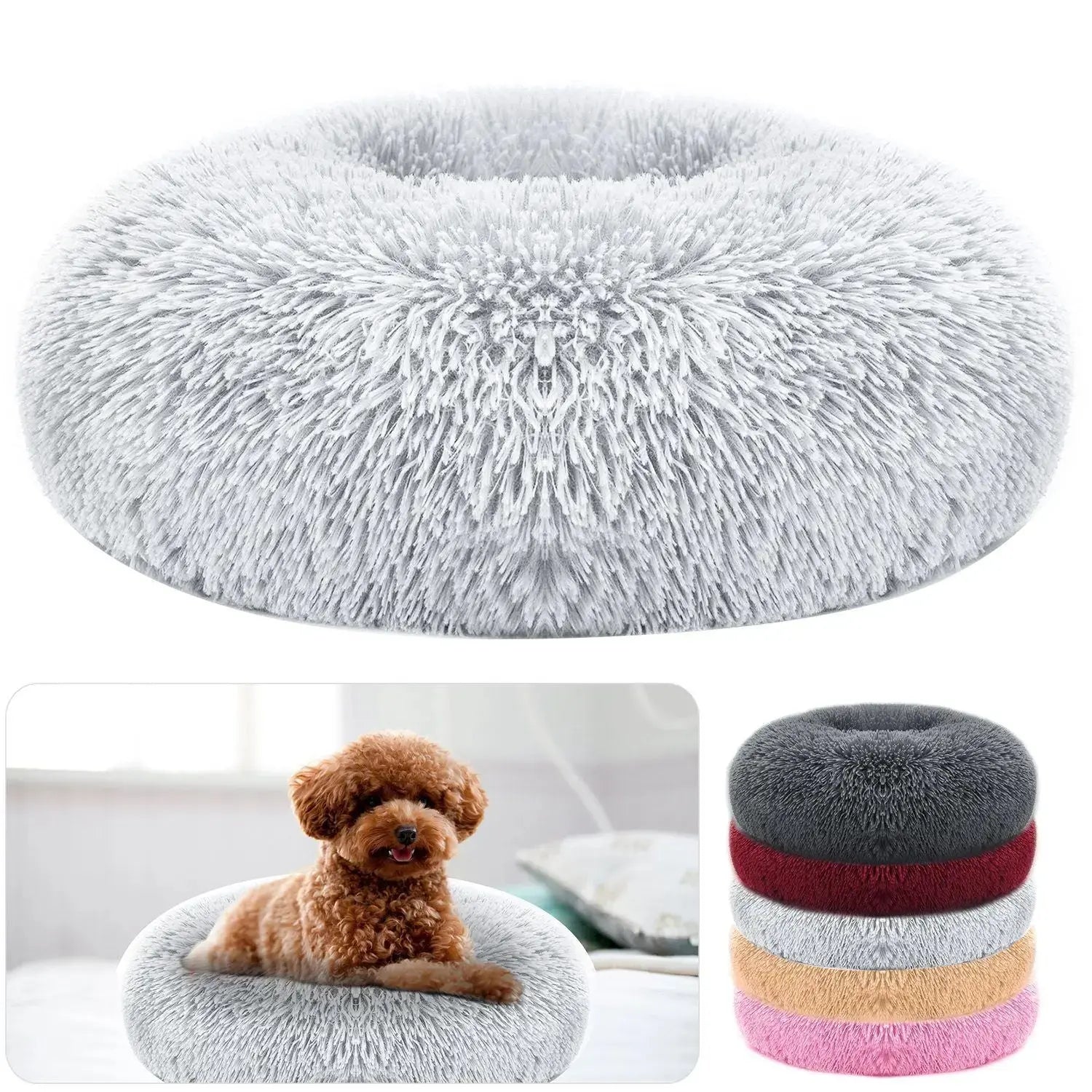Soft Fleece Pet Bed – Warm Cozy Nest for Dogs & Cats STTM