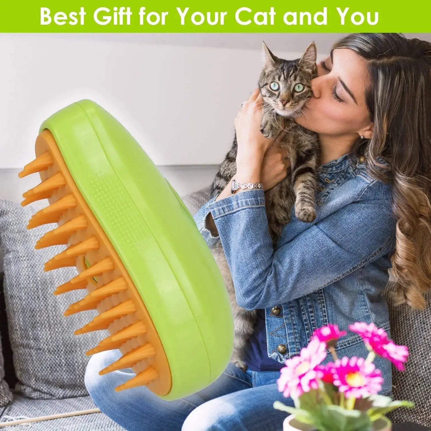 Pet Steam Brush – USB Rechargeable Grooming & Cleaning Tool STTM