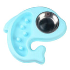 Double Pet Bowl – Fish Design Stainless Steel Food & Water Dish STTM