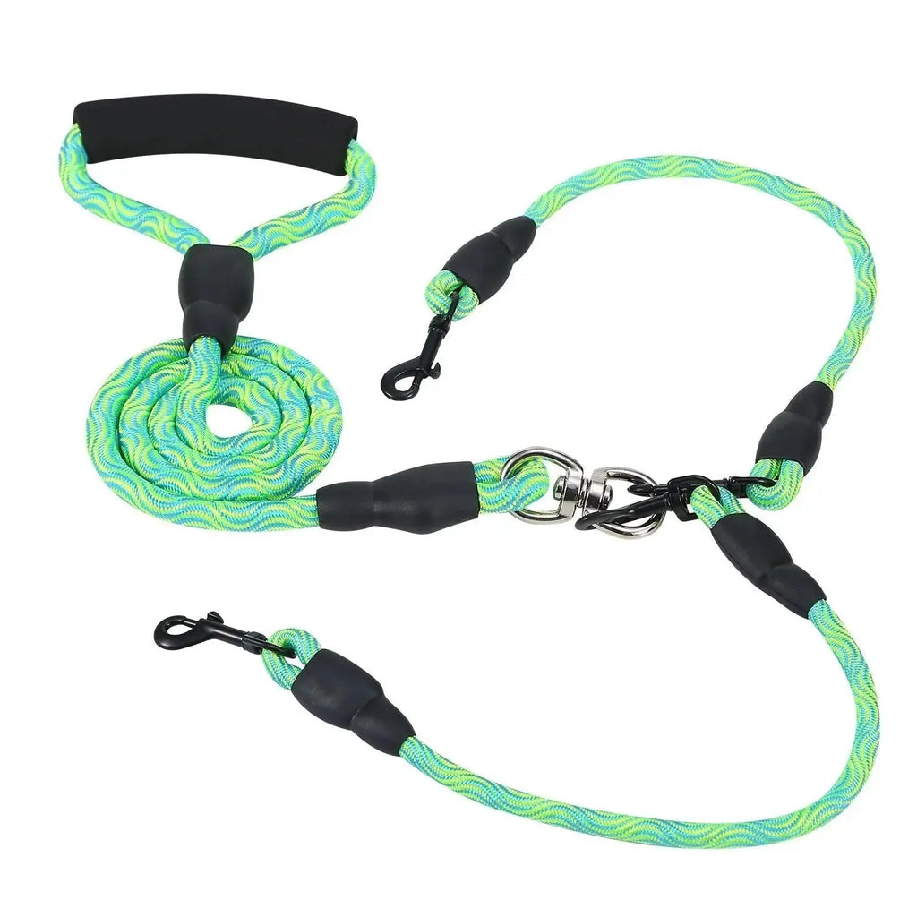 Dual Dog Leash – No-Tangle Reflective Leash with Padded Handle STTM