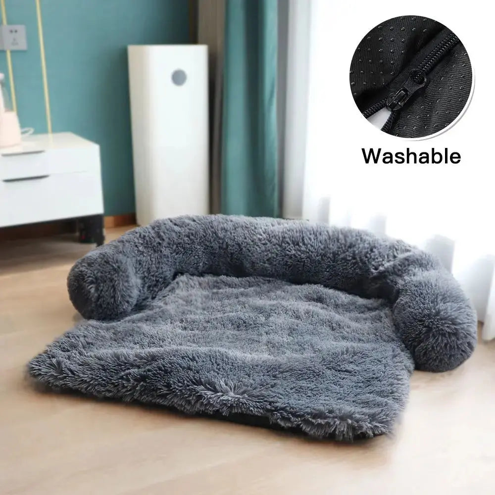 Pet Sofa Bed – Soft Plush Cushion & Blanket for Dogs & Cats STTM