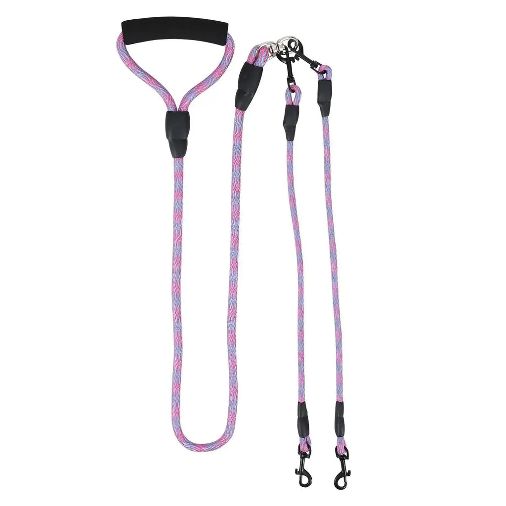 Dual Dog Leash – No-Tangle Reflective Leash with Padded Handle STTM