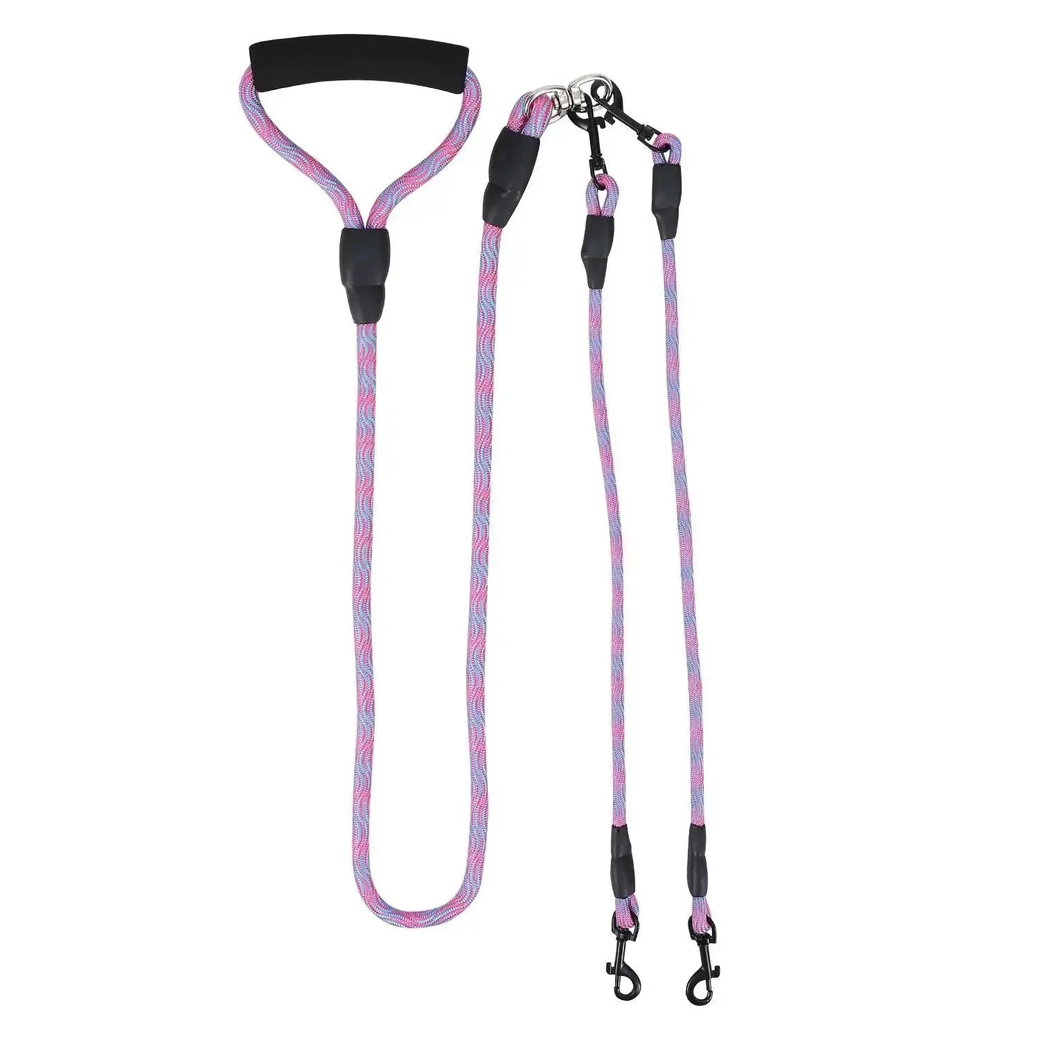 Dual Dog Leash – No-Tangle Reflective Leash with Padded Handle STTM
