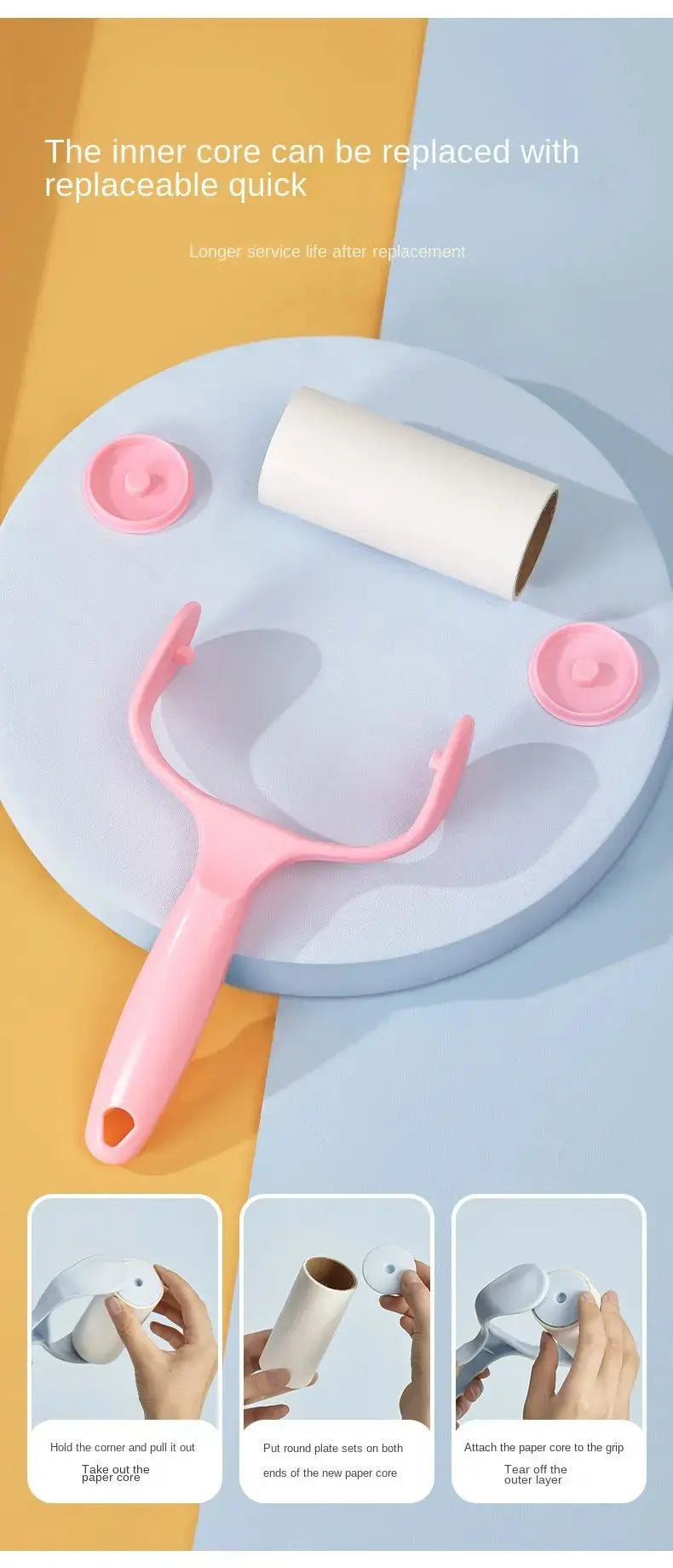 Sticky Lint Roller – Pet Hair Remover for Clothes & Furniture STTM