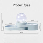 Dog & Cat Feeder – Large Auto Water Fountain with Food Bowl STTM