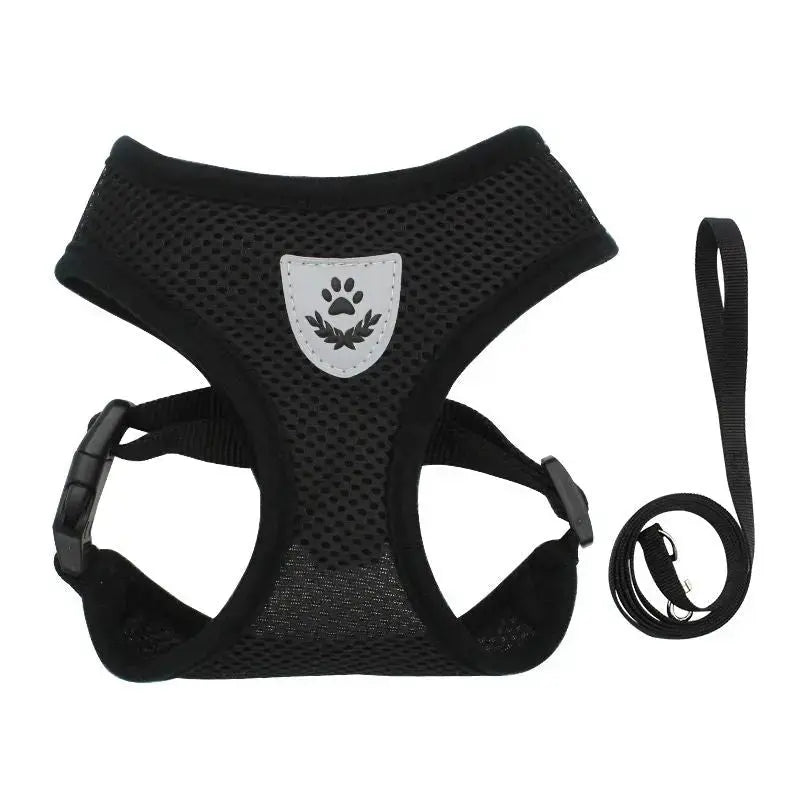 Pet Harness & Leash Set – Adjustable Reflective Harness for Dogs & Cats STTM