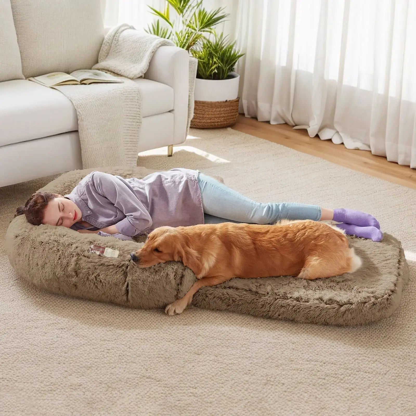 Giant Dog Bed for Humans – Plush Orthopedic Lounger STTM
