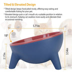 Raised Pet Bowl – Tilted Feeding Bowl for Cats & Small Dogs STTM