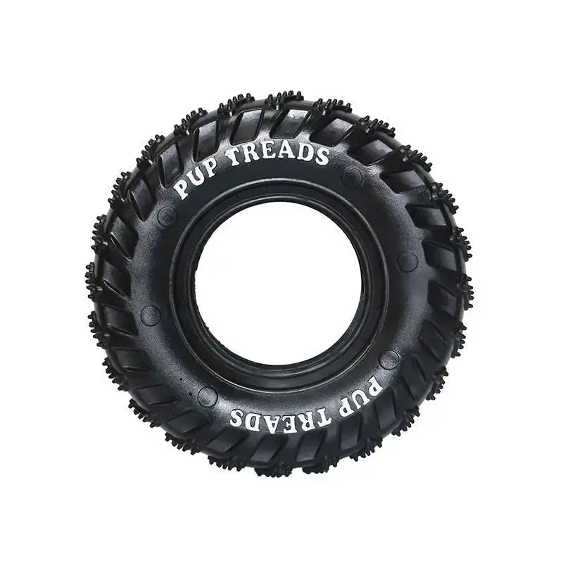 Dog Chew Tire – Tough Rubber Toy for Play & IQ Training STTM