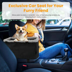 Small Pet Car Seat – Cozy Console Booster for Dogs & Cats STTM