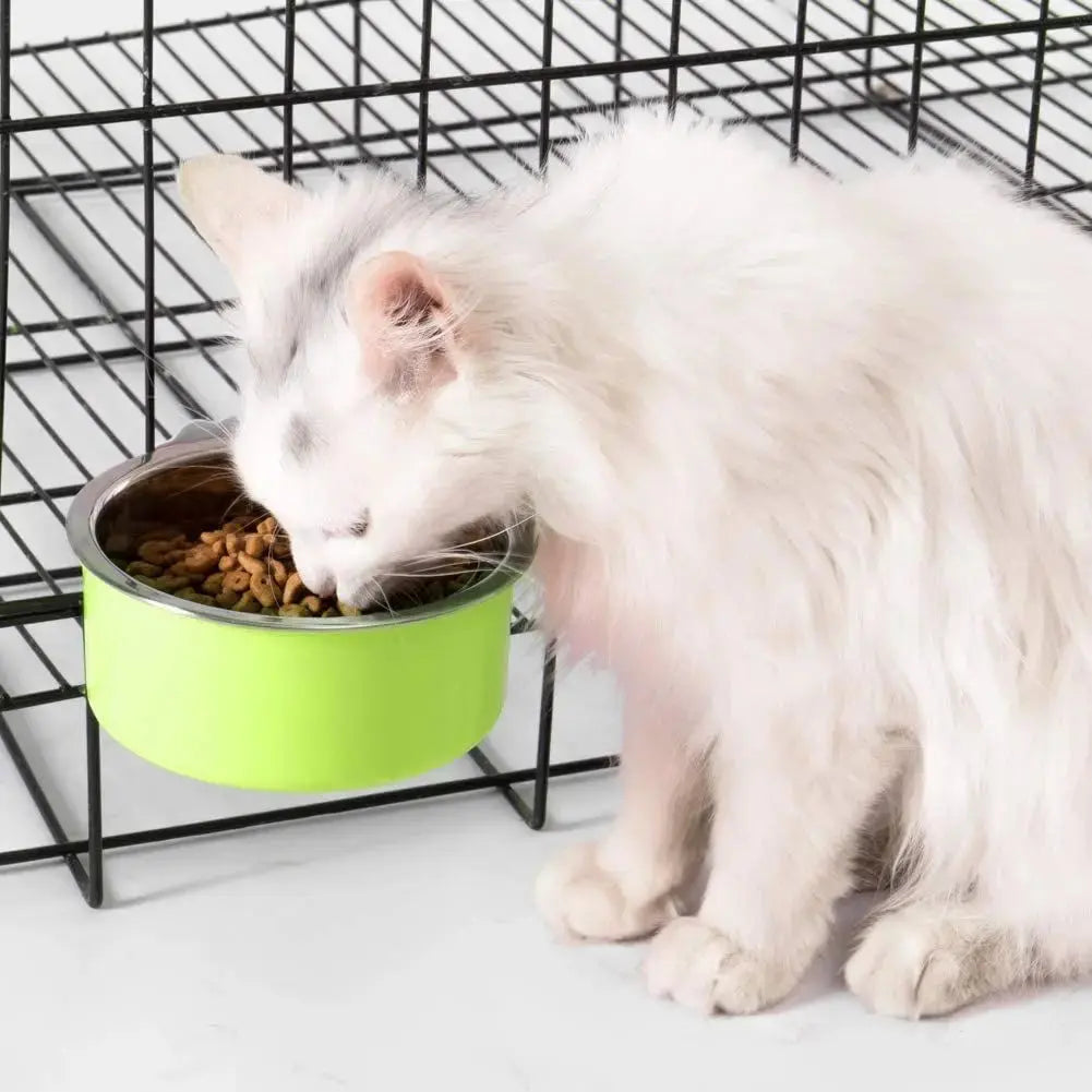 Hanging Dog & Cat Bowl – Stainless Steel Cage Feeding Bowl STTM