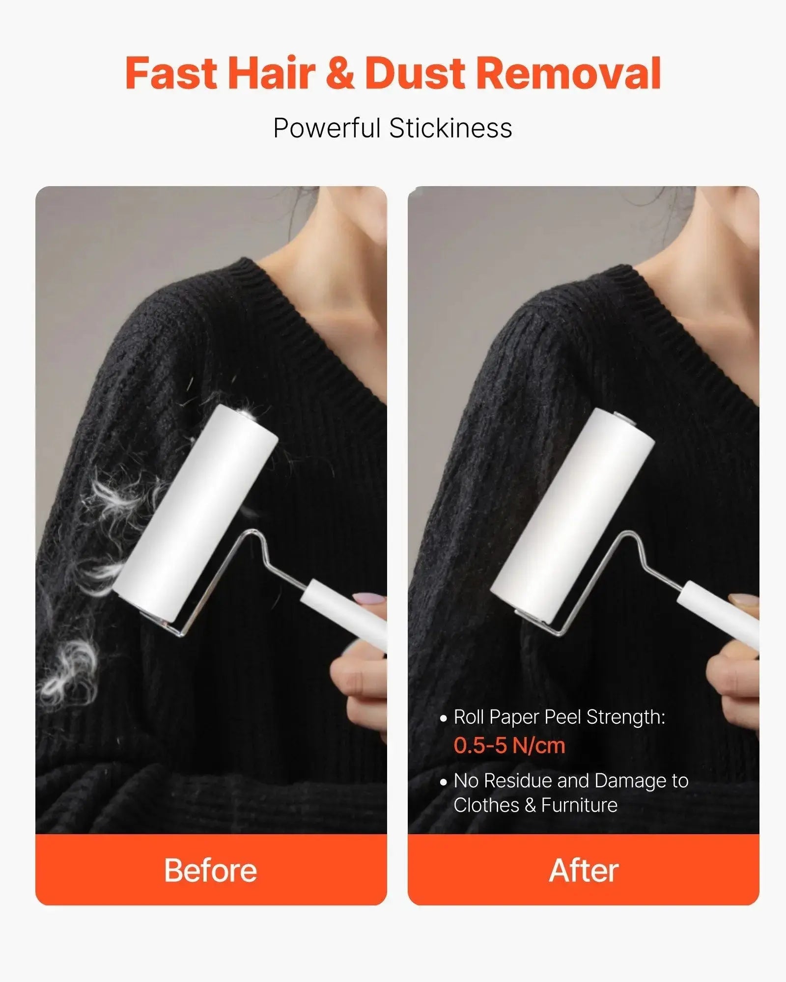 Pet Hair Lint Rollers – 3 Pack Sticky Rollers for Furniture & Clothing STTM