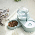 Dog & Cat Feeder – Large Auto Water Fountain with Food Bowl STTM
