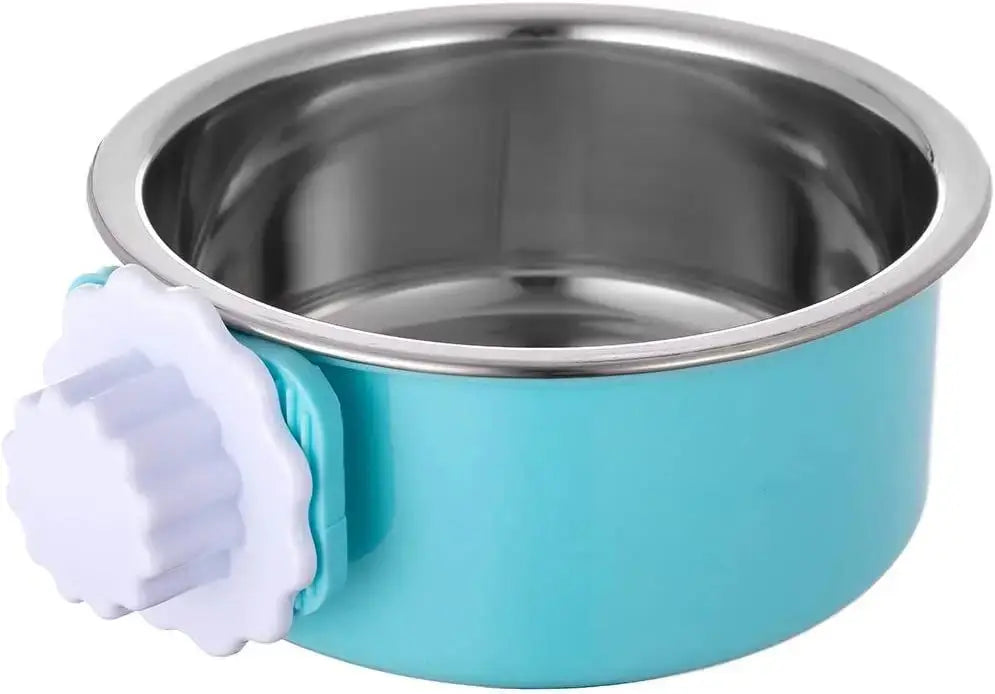 Hanging Dog & Cat Bowl – Stainless Steel Cage Feeding Bowl STTM