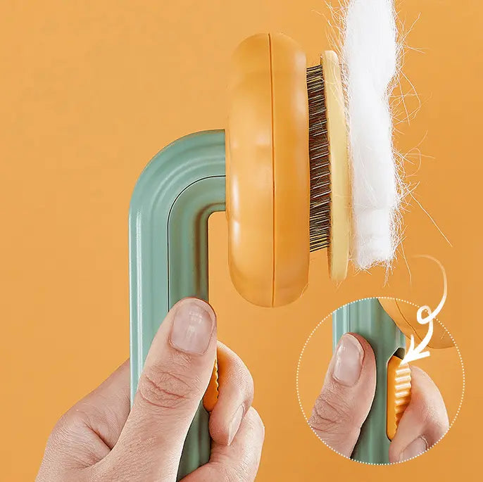 Dog & Cat Brush – Shedding Comb with Easy Clean Button
