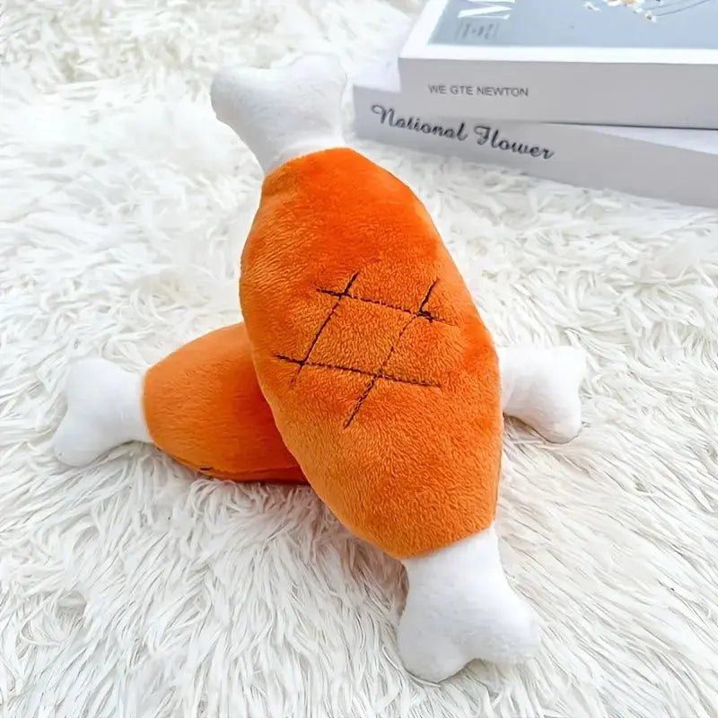 Plush Squeaky Dog Toy – Chicken Leg Chew Toy for Pets STTM