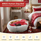 Orthopedic Human Dog Bed – Large Cozy Lounger for Relaxing STTM
