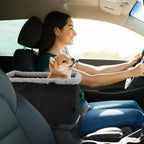 Small Pet Car Seat – Cozy Console Booster for Dogs & Cats STTM