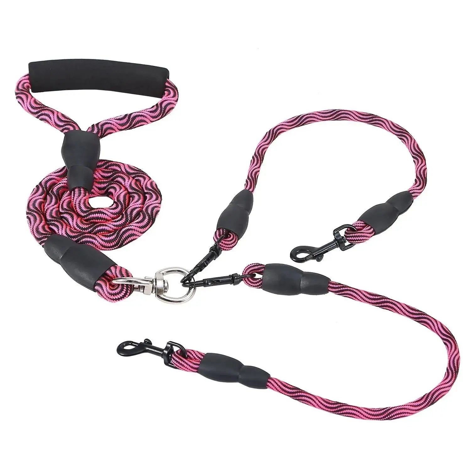 Dual Dog Leash – No-Tangle Reflective Leash with Padded Handle STTM