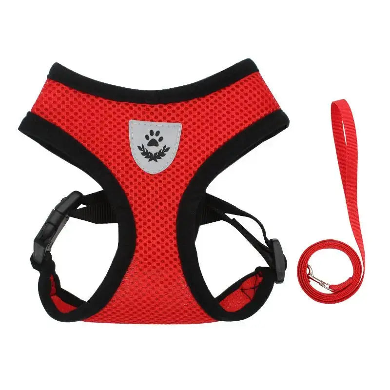 Pet Harness & Leash Set – Adjustable Reflective Harness for Dogs & Cats STTM