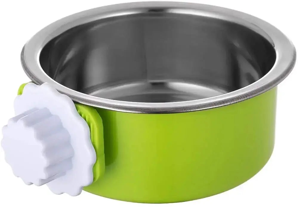Hanging Dog & Cat Bowl – Stainless Steel Cage Feeding Bowl STTM