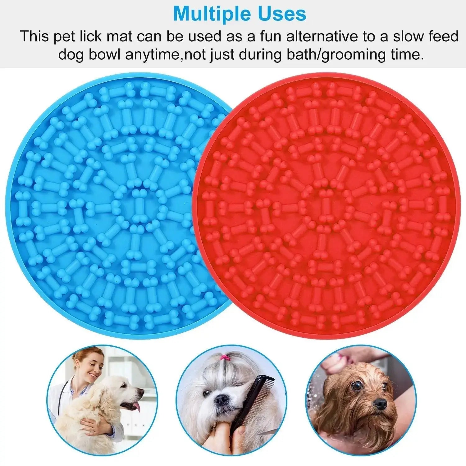 2PCS Lick Mats – Suction Slow Feeder for Dogs & Cats STTM