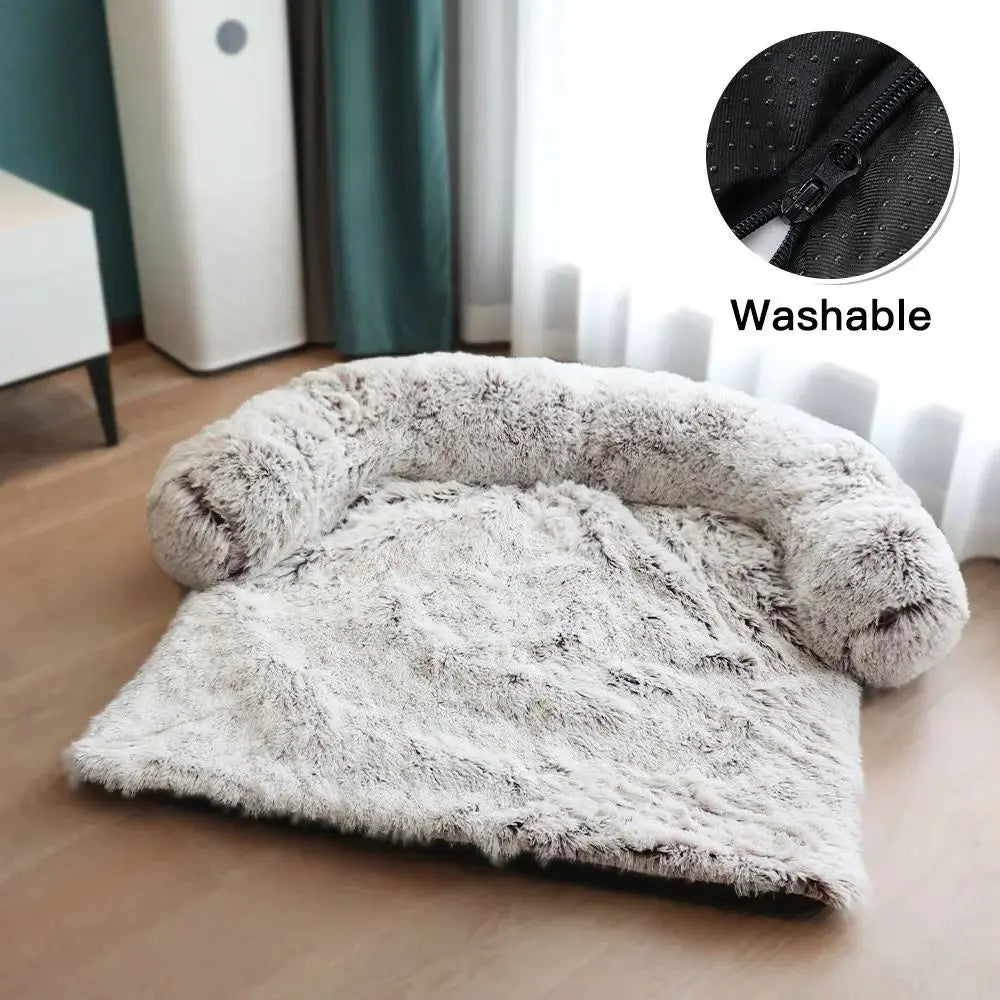 Pet Sofa Bed – Soft Plush Cushion & Blanket for Dogs & Cats STTM