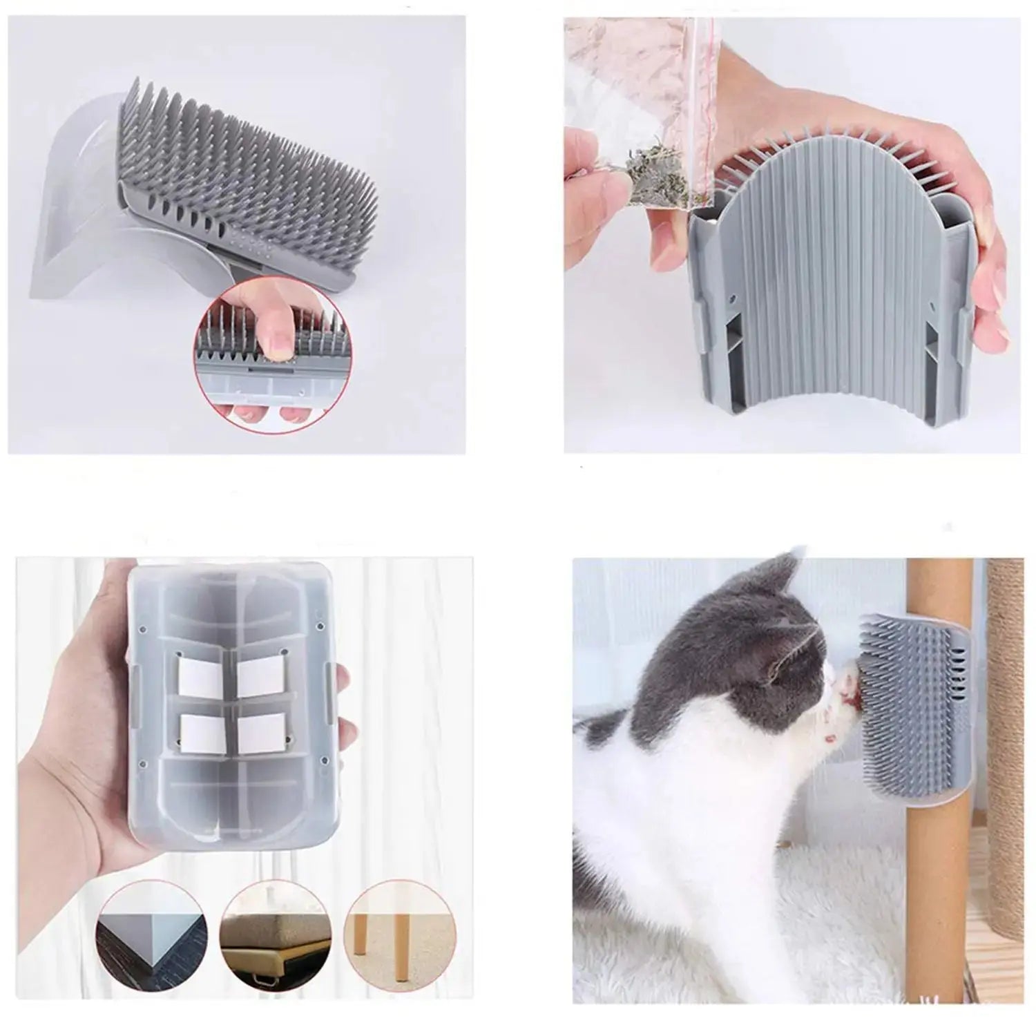 Self Grooming Pet Brush – Corner Massage Tool for Cats & Dogs STTM