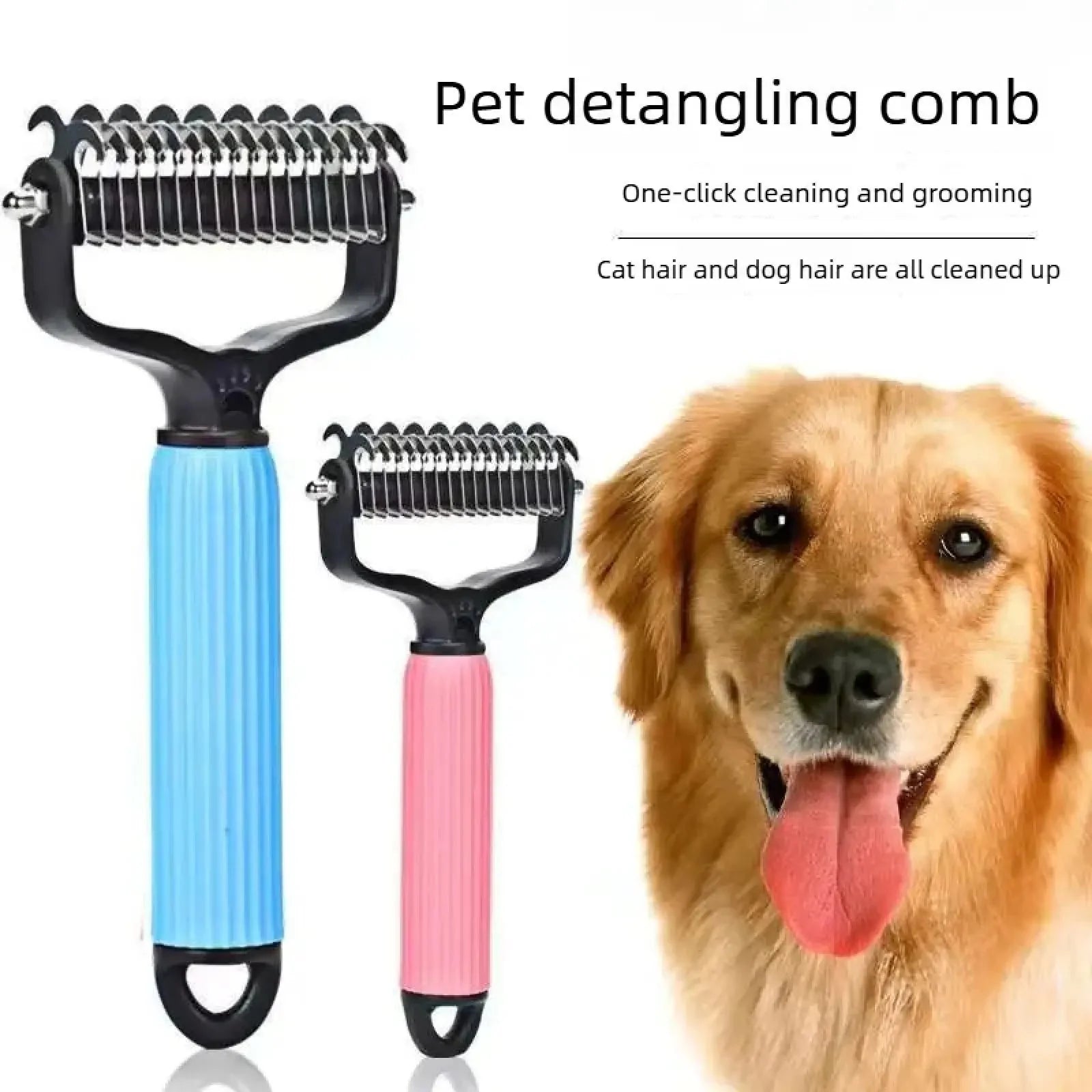Dog Grooming Comb – Shedding & Detangling Tool