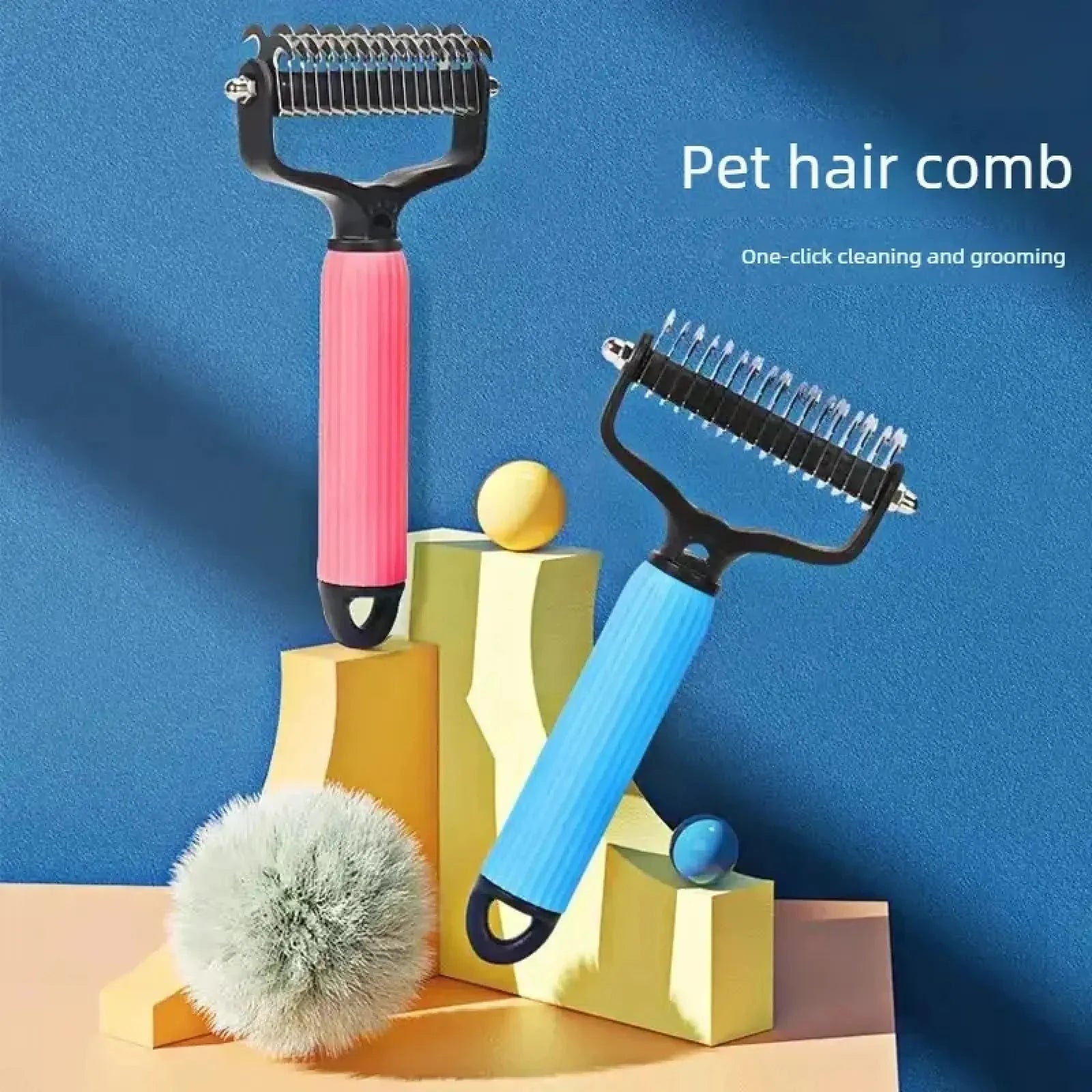 Dog Grooming Comb – Shedding & Detangling Tool