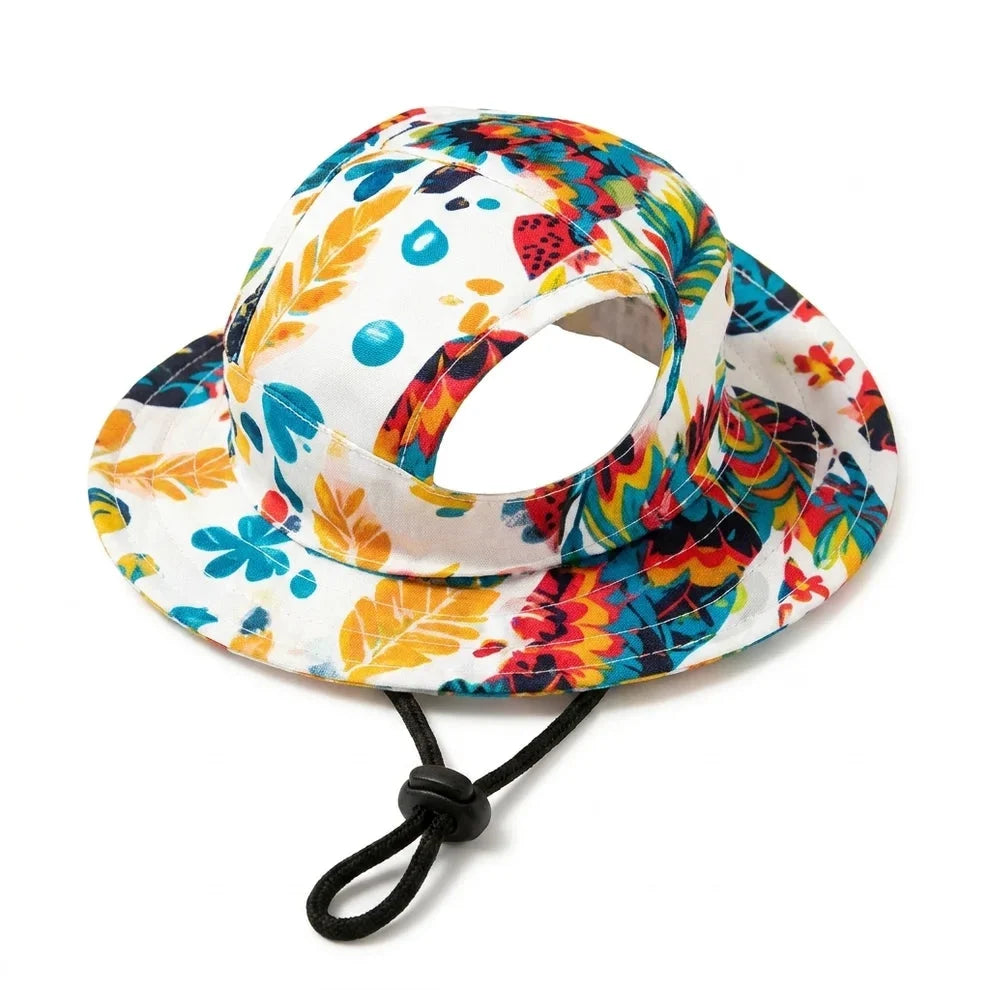 Cute Pet Sun Hat – Adjustable Outdoor Bucket Hat for Dogs & Cats
