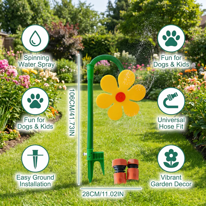 Sunflower Sprinkler for Dogs