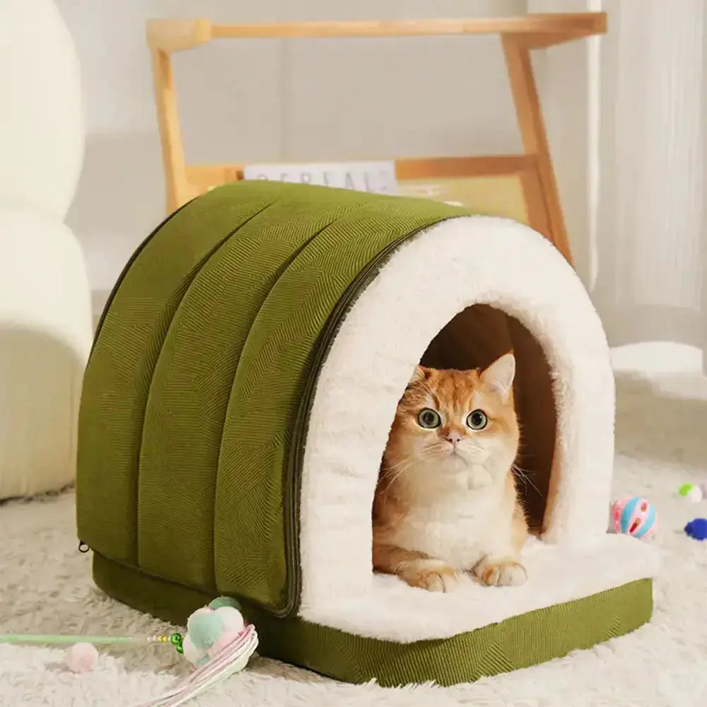 Cozy Cave Pet Bed – Warm Cat & Dog House Fursera