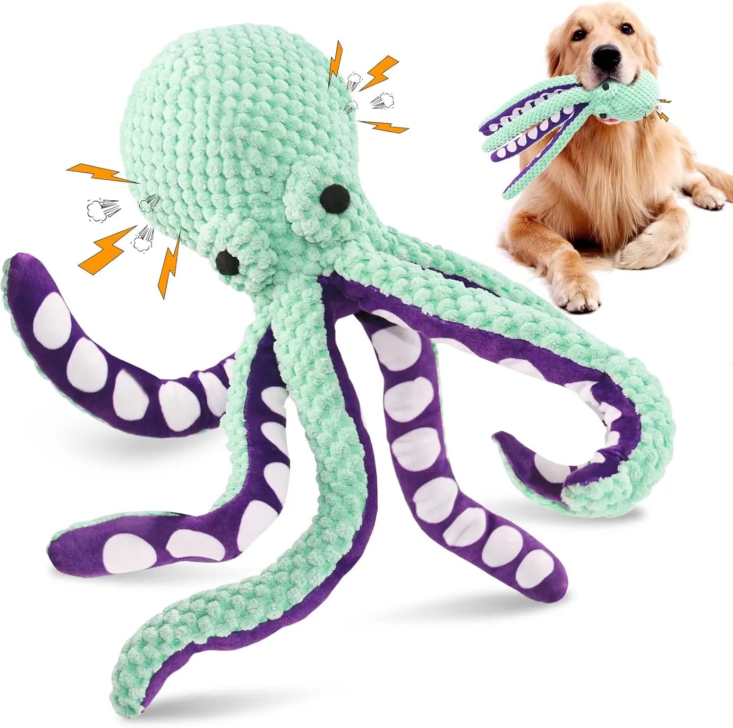 Squeaky Octopus Dog Toy Fursera