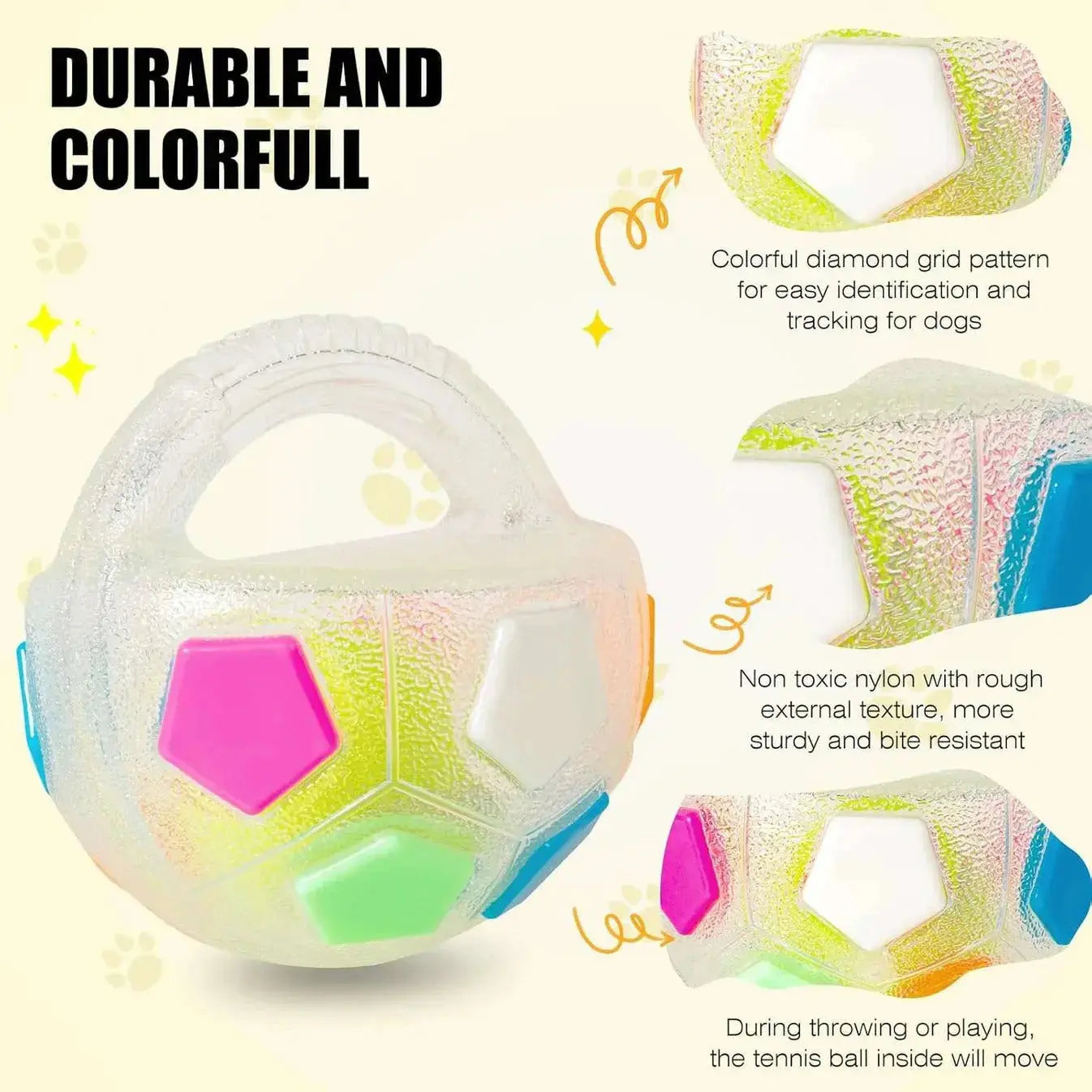 Durable Dog Toy Ball – Stress Relief Chew & Play Toy Fursera